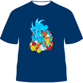 Blue Dice Dragon T-Shirt