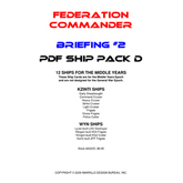Federation Commander: Briefing #2 Ship Pack D