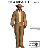 Paper Miniatures: Cowboys III
