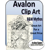 Avalon Clip Art, Black and White Mythos