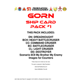 Federation Commander: Gorn Ship Card Pack #1