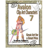Avalon Clip Art Characters, Warrior Woman 2
