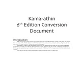 Kamarathin Conversion Document