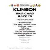 Federation Commander: Klingon Ship Card Pack #3